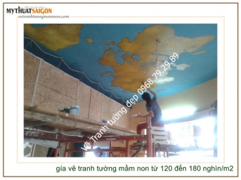 Vẽ tranh tường trần nhà đẹp nhất - PHONG THỦY