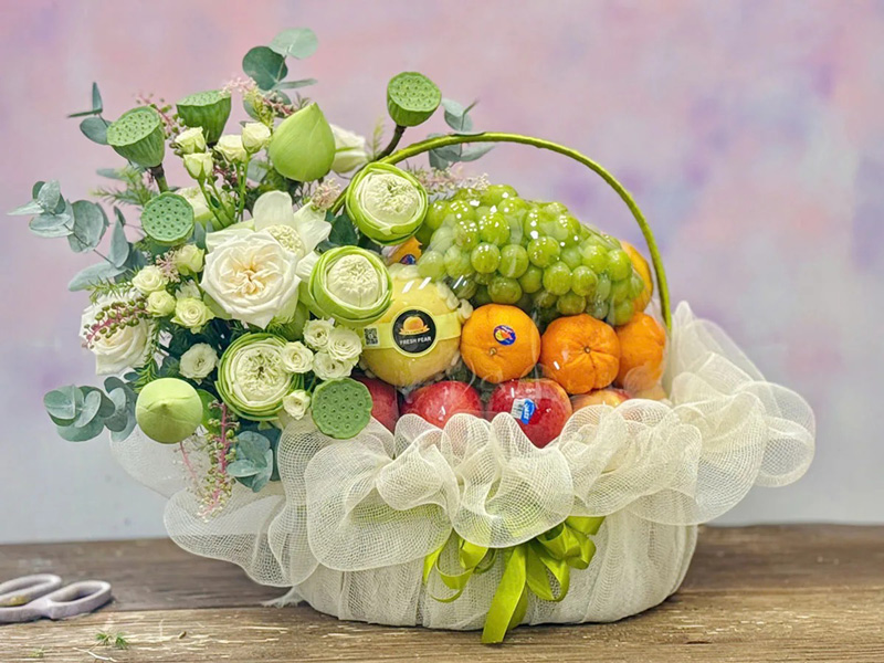 kiêng kỵ khi chọn giỏ trái cây kính viếng